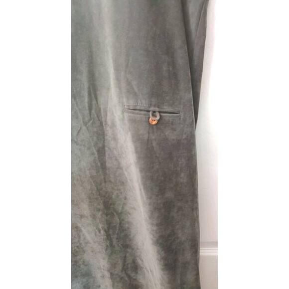 Vintage Christopher & Banks Jumper Dress Size XL Olive Green Stretch Trees 80s - Picture 7 of 8